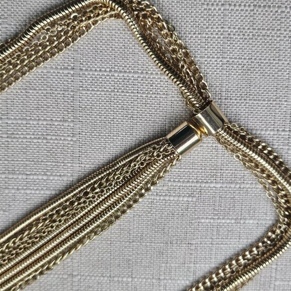 INC International Concept Women Necklace Gold Tone Yneck SNK Chain Long Tassel - Picture 11 of 11